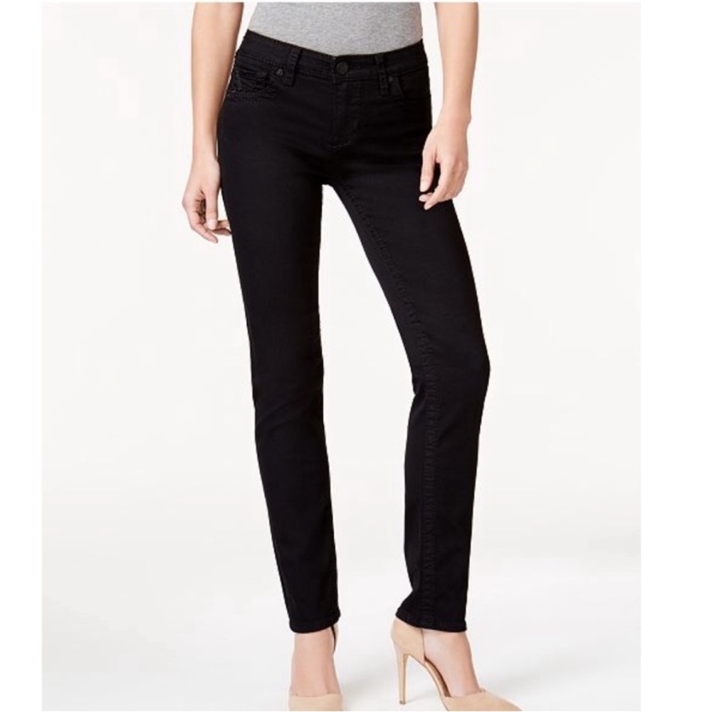 Kut from the kloth Stevie straight leg black jeans